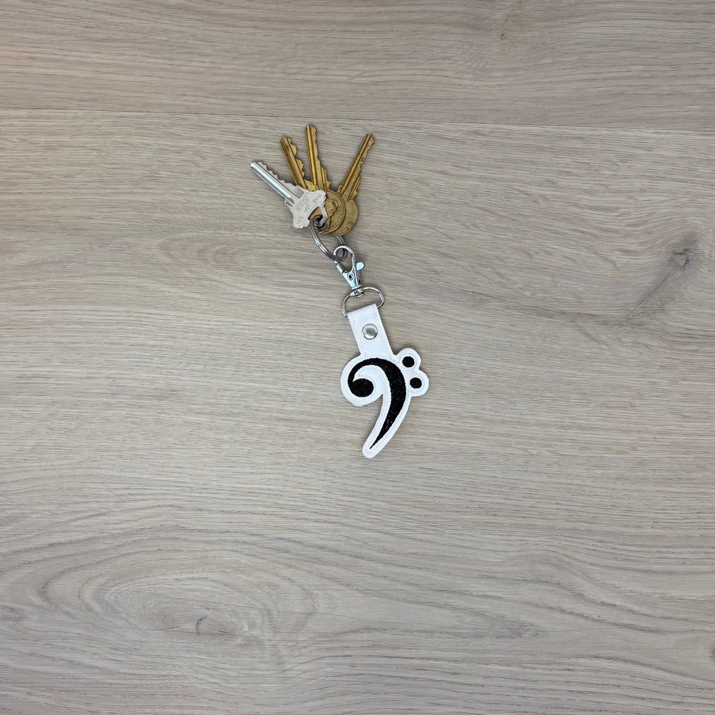 Bass Clef Keychain