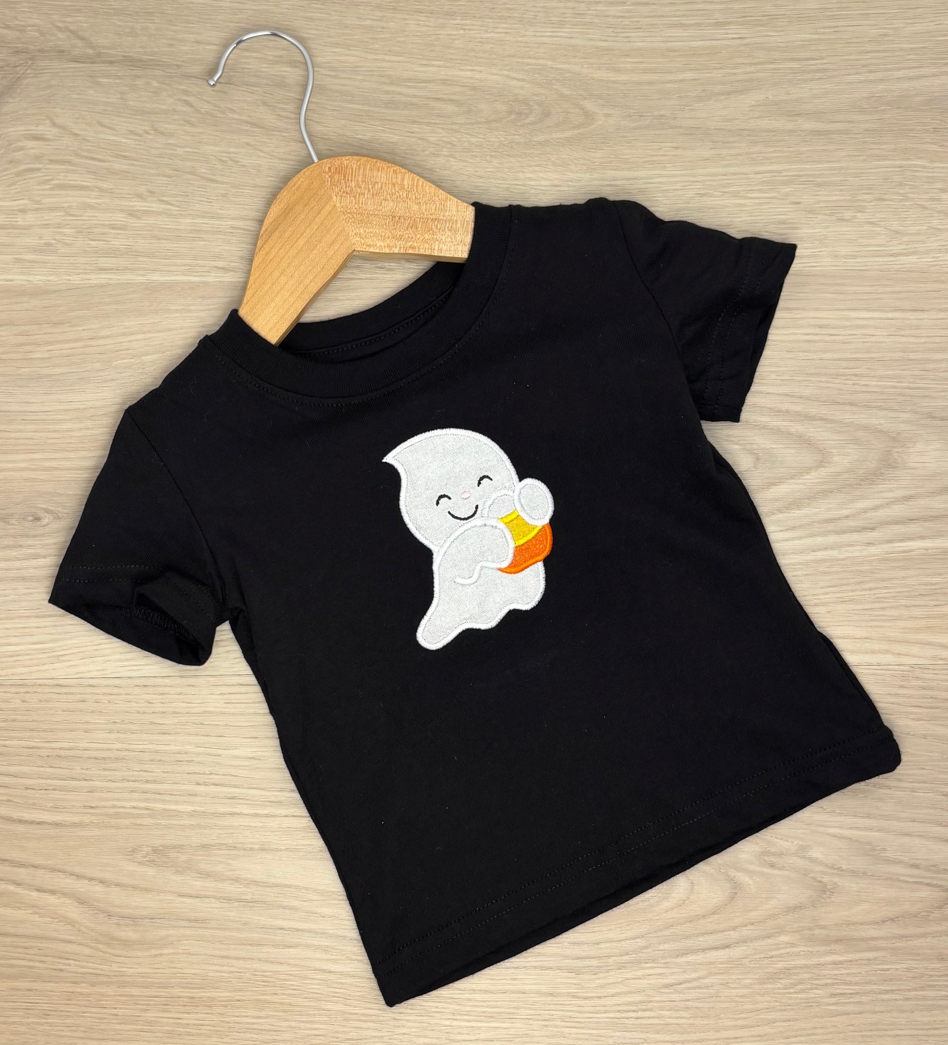 Candy Corn Ghost Applique Shirt