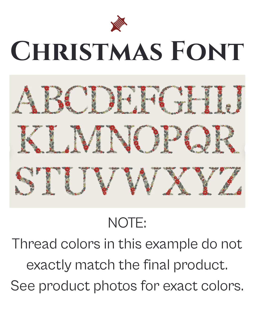 Christmas Monogram Wreath Sash