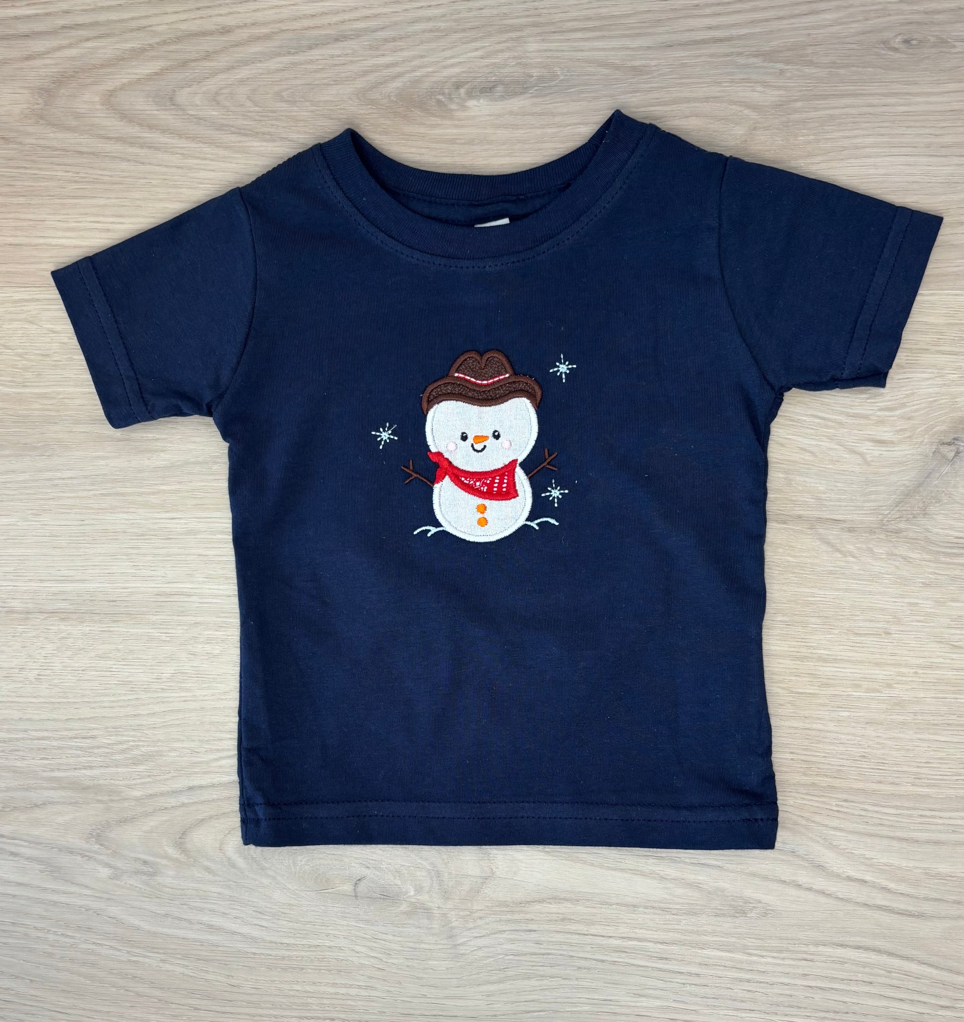 Cowboy Snowman Applique Shirt