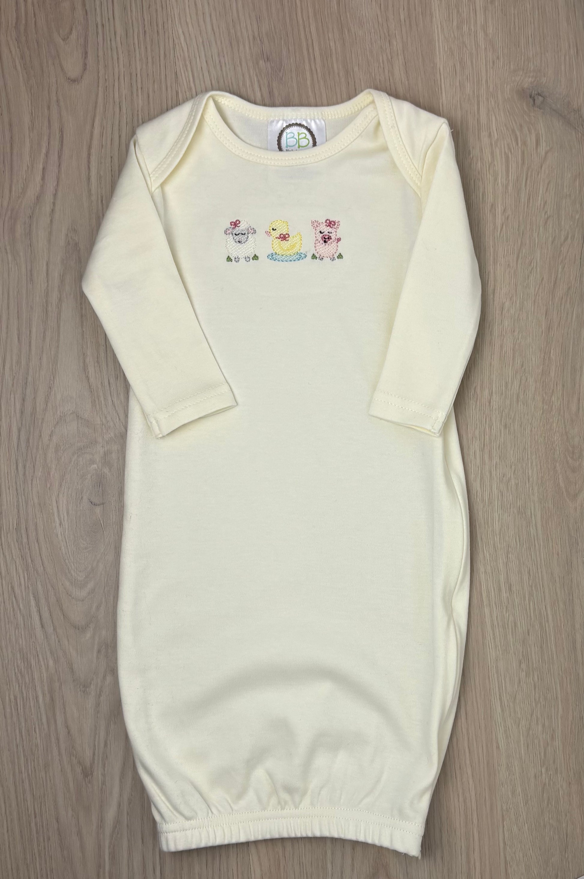 Farm Animal Trio - Infant Gown