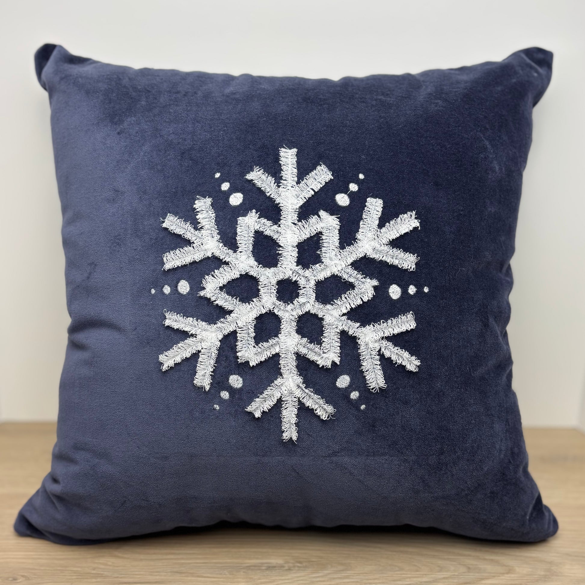 Fringed Snowflake Pillow