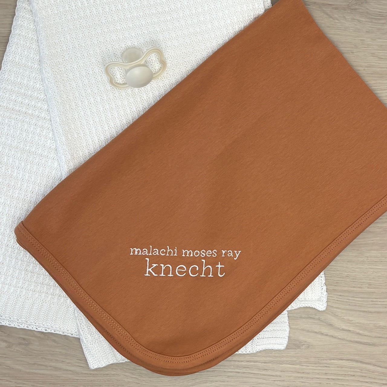 Embroidered Organic Baby Blanket