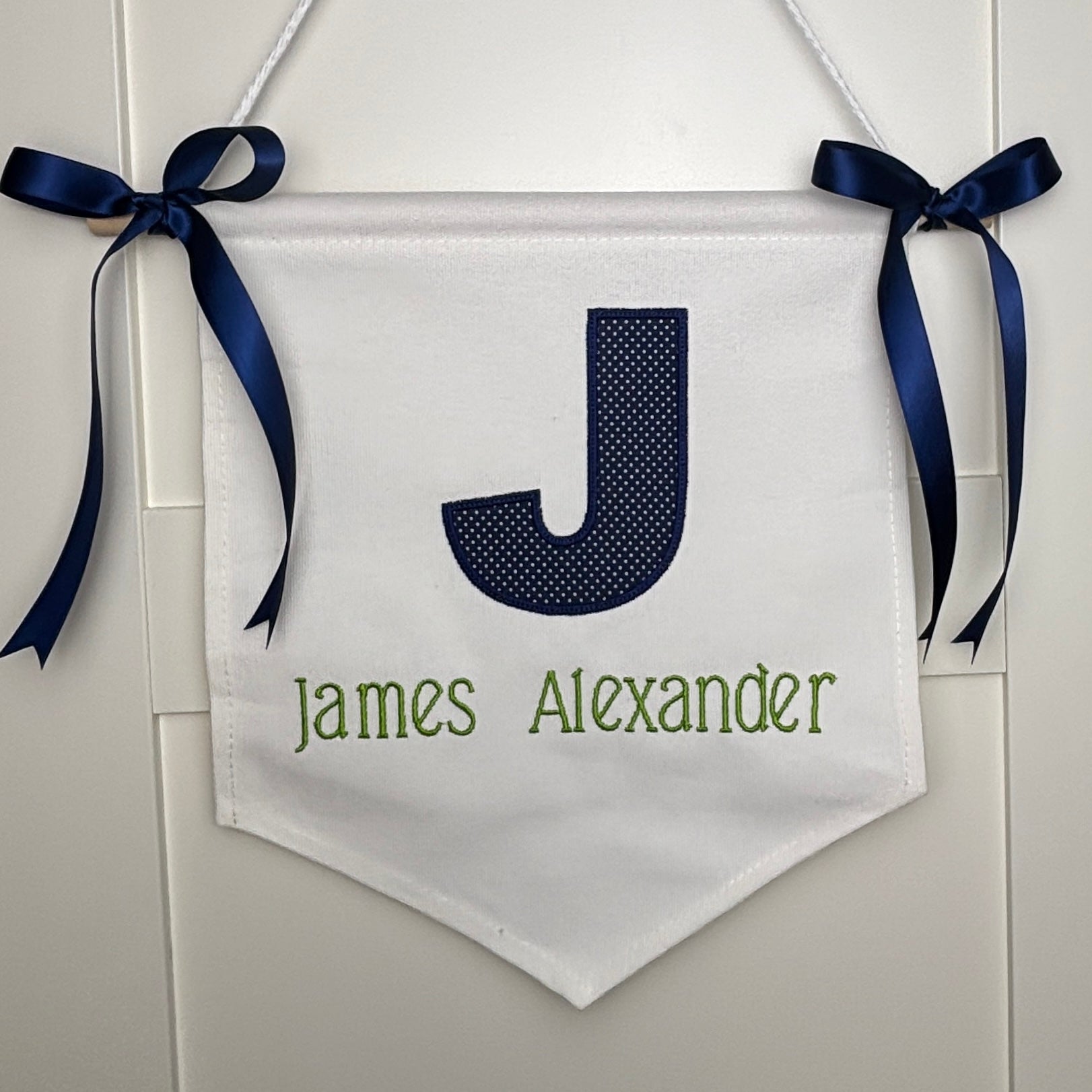 Personalized Baby Banner - Applique Letter