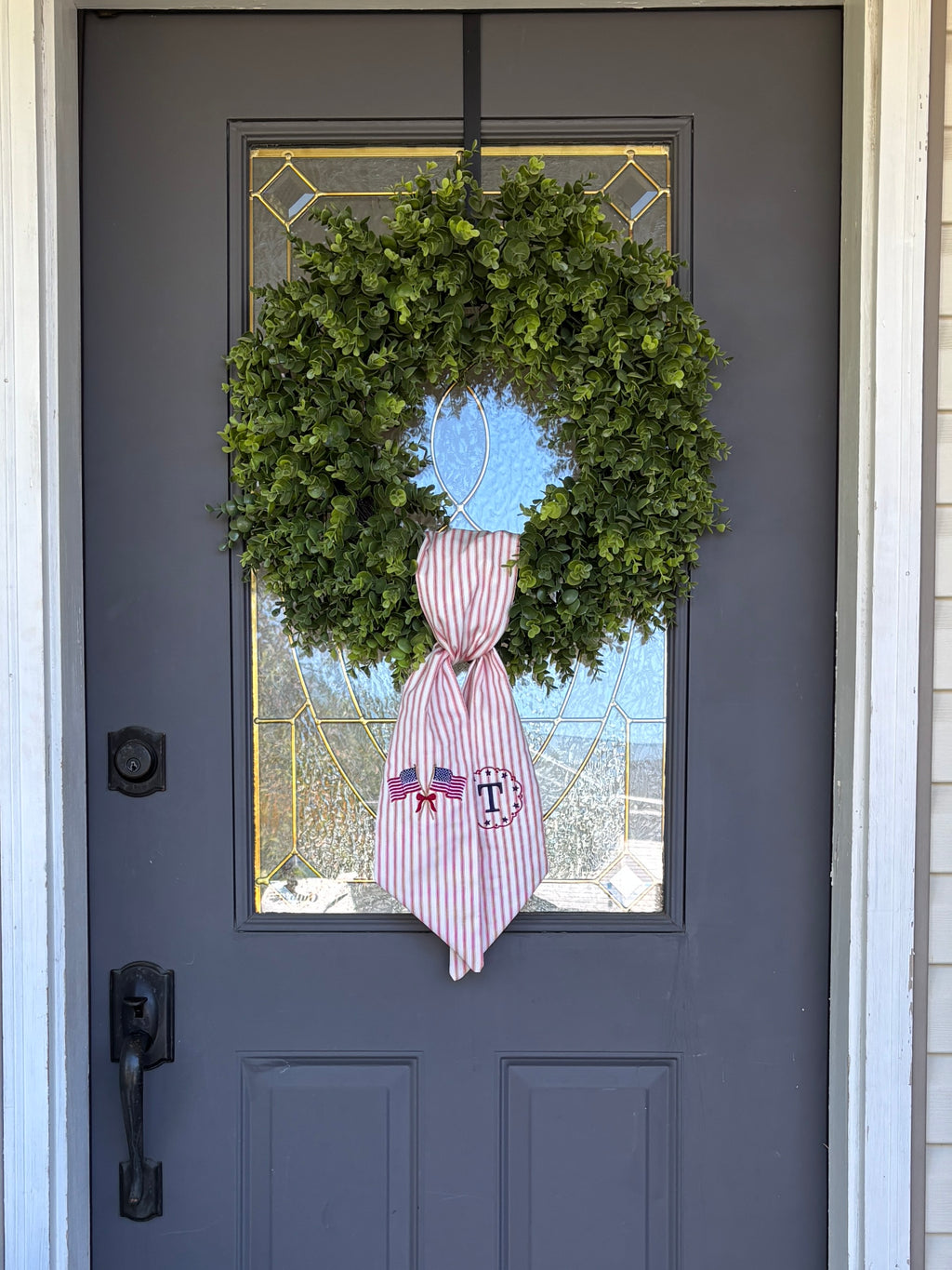 Embroidered Patriotic Wreath Sash