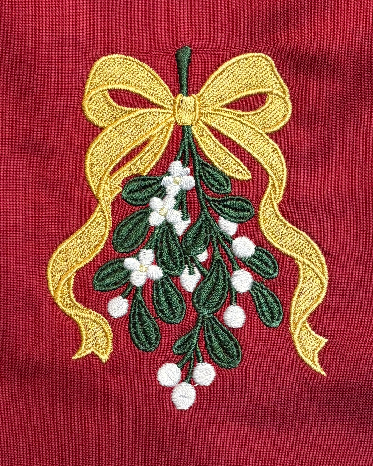 Mistletoe Monogram Wreath Sash