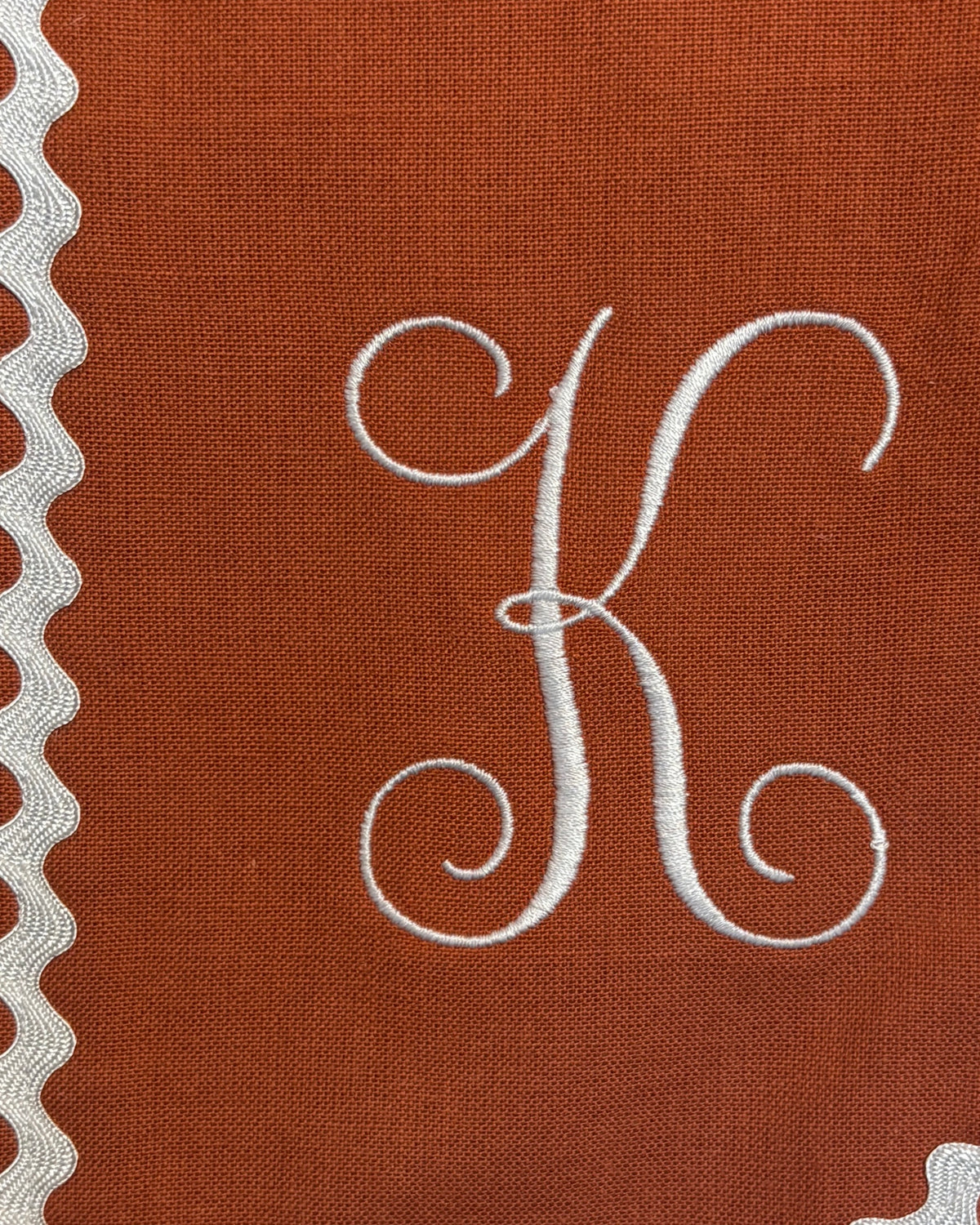 Pumpkin Monogram Wreath Sash