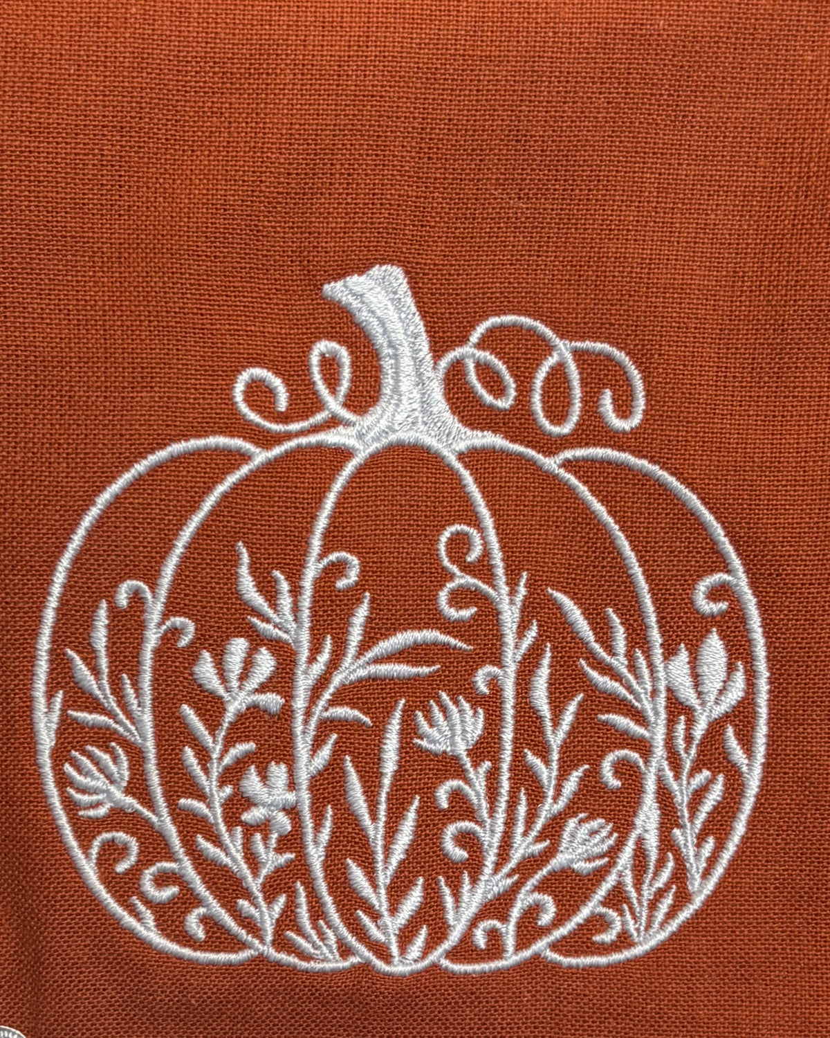 Pumpkin Monogram Wreath Sash