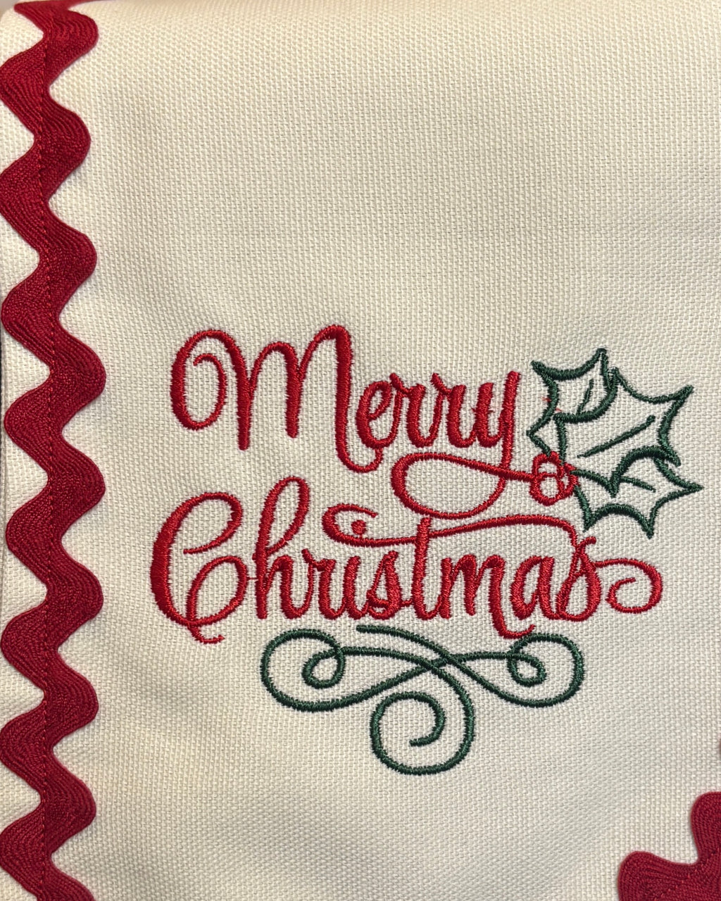 Merry Christmas Wreath Sash