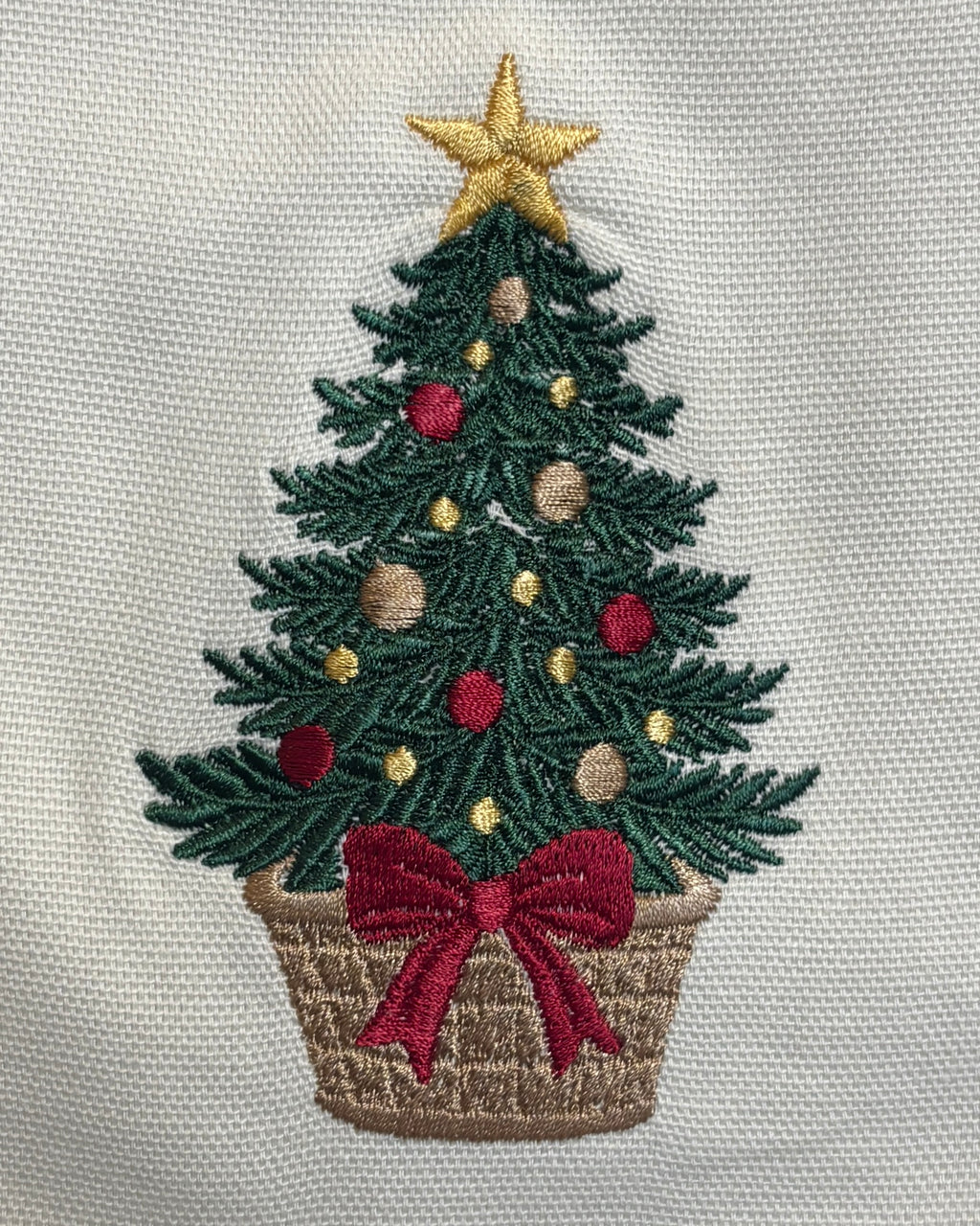 Christmas Tree Monogram Wreath Sash