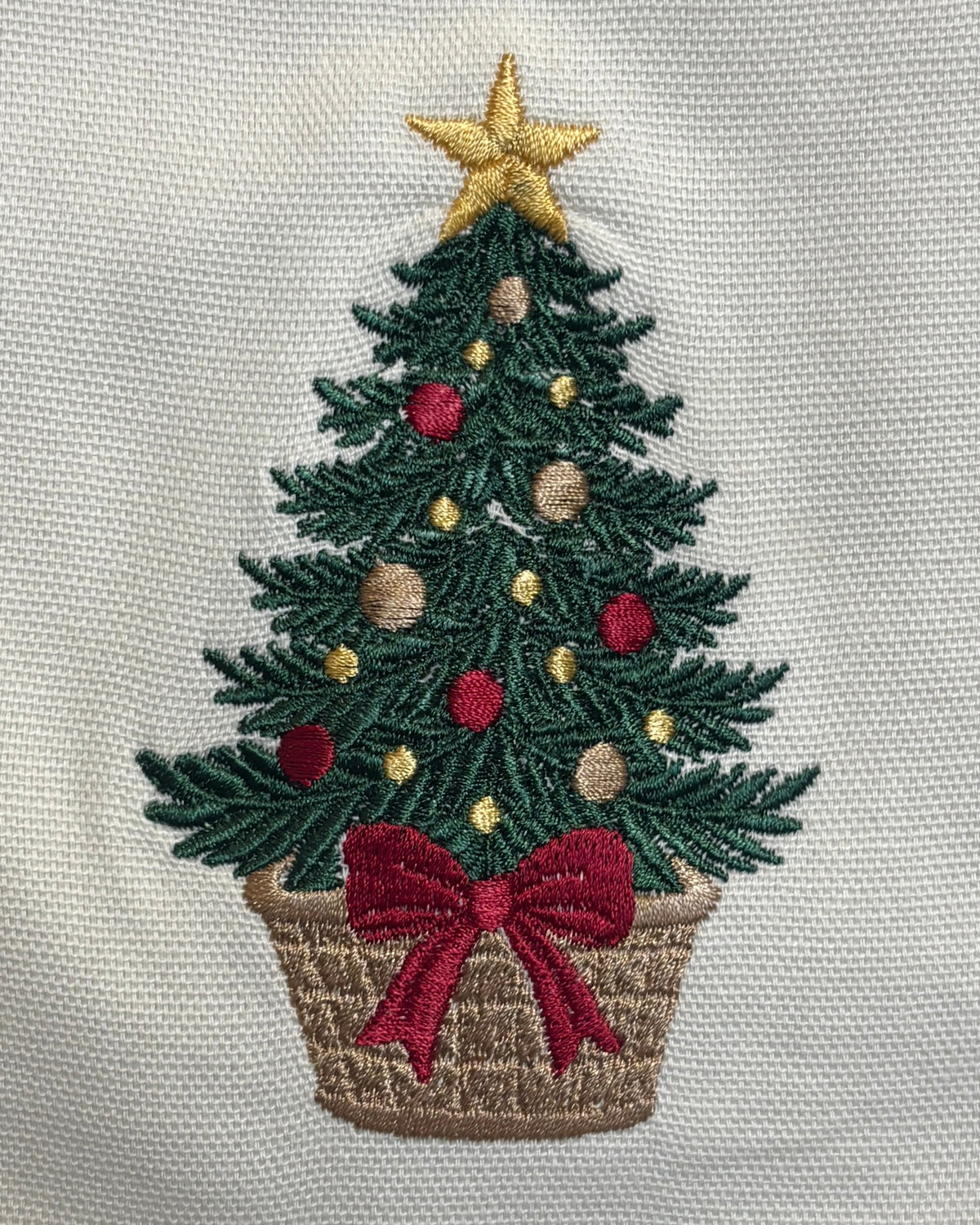 Christmas Tree Monogram Wreath Sash
