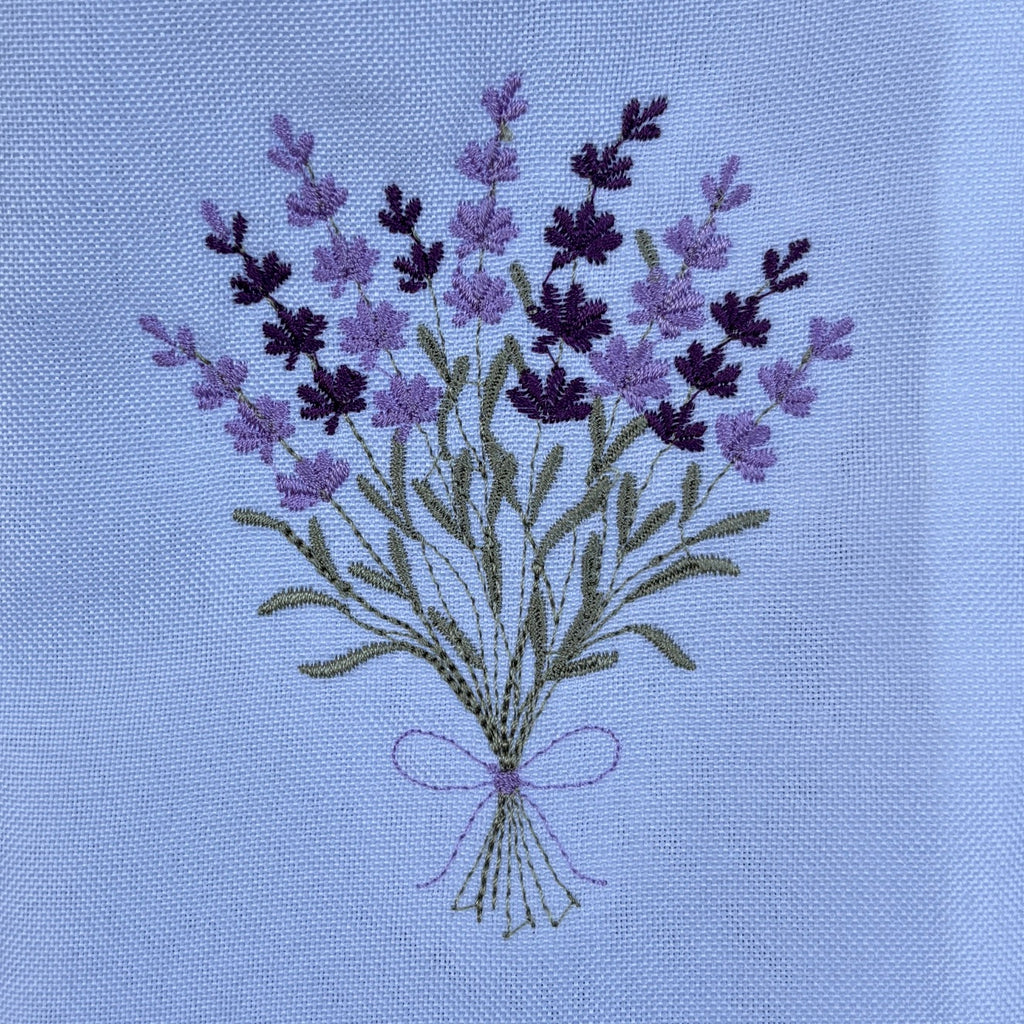 Embroidered Lavender Monogram Wreath Sash
