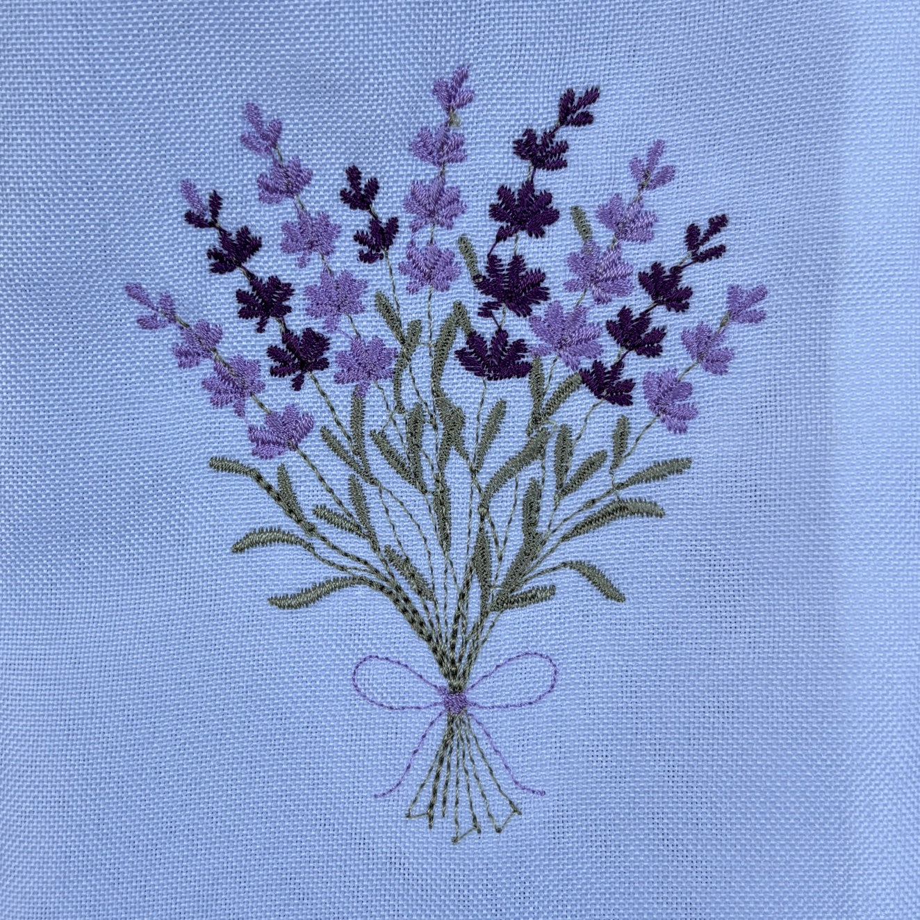 Embroidered Lavender Monogram Wreath Sash