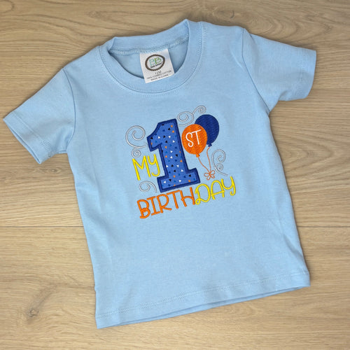 1st Birthday Applique Shirt - Boys