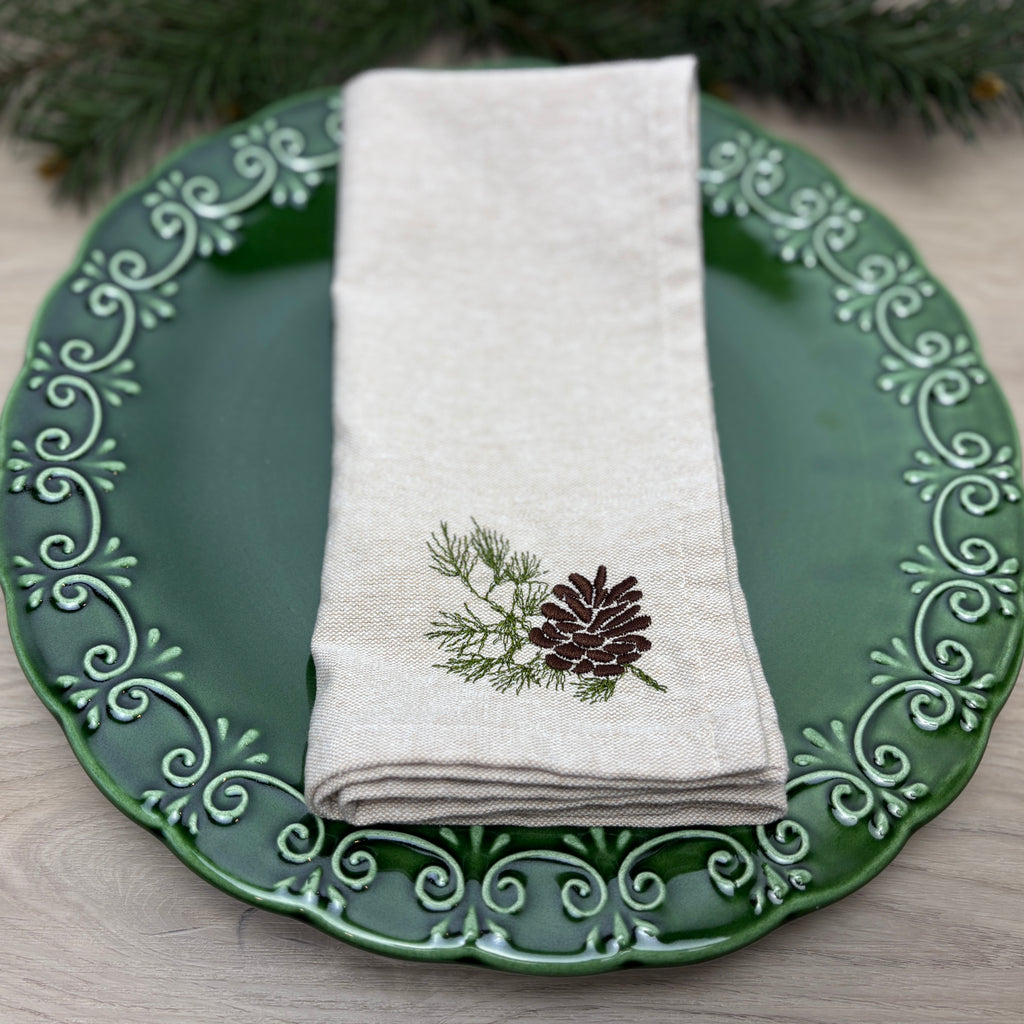 Pinecone Dinner Napkins (Set of 4)