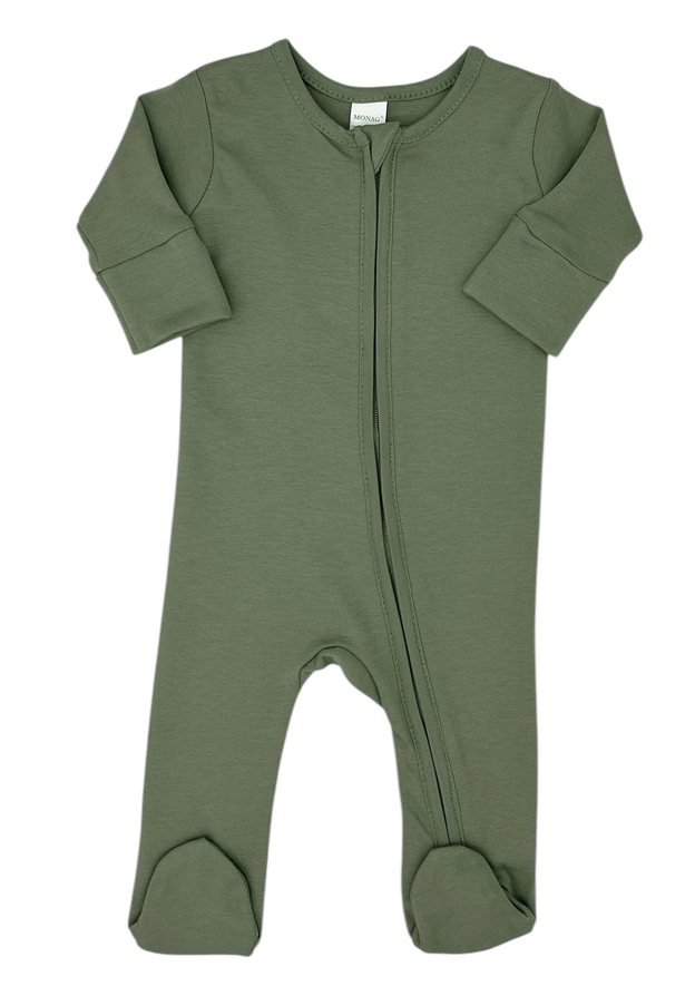 Embroidered Organic Long Sleeve Infant Romper