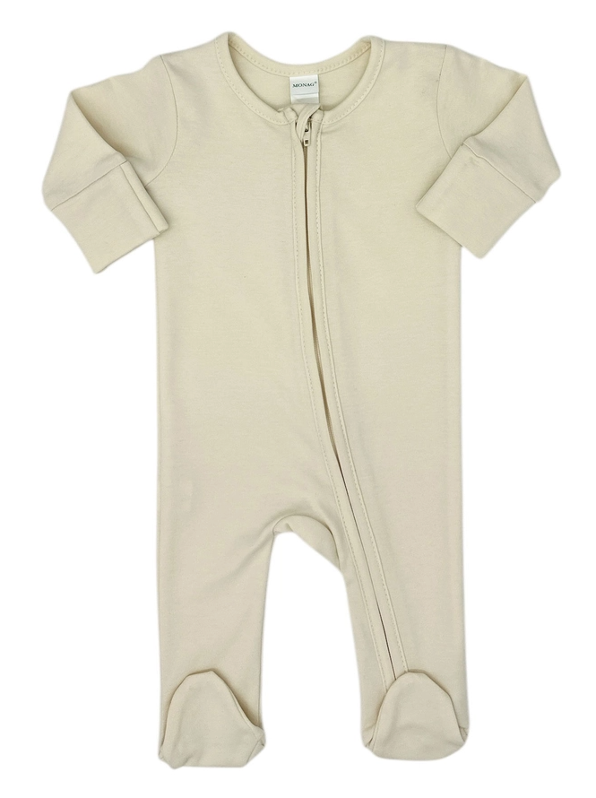 Embroidered Organic Long Sleeve Infant Romper
