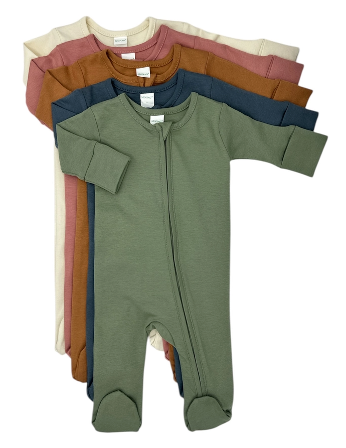 Embroidered Organic Long Sleeve Infant Romper