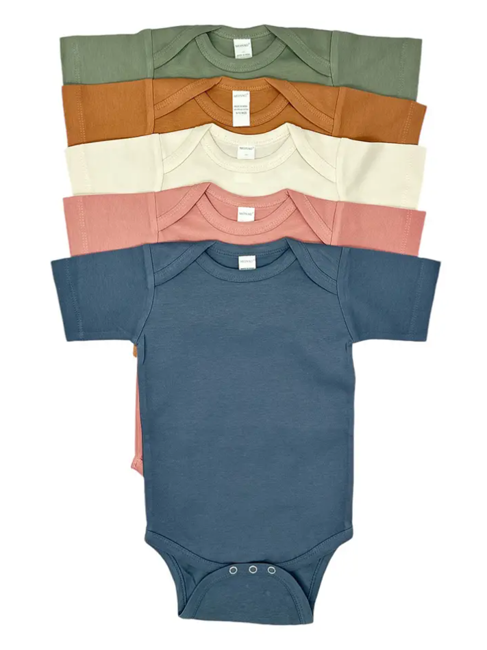 Embroidered Organic Short Sleeve Infant Bodysuit