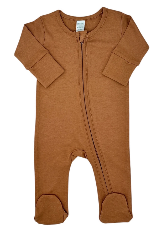 Embroidered Organic Long Sleeve Infant Romper