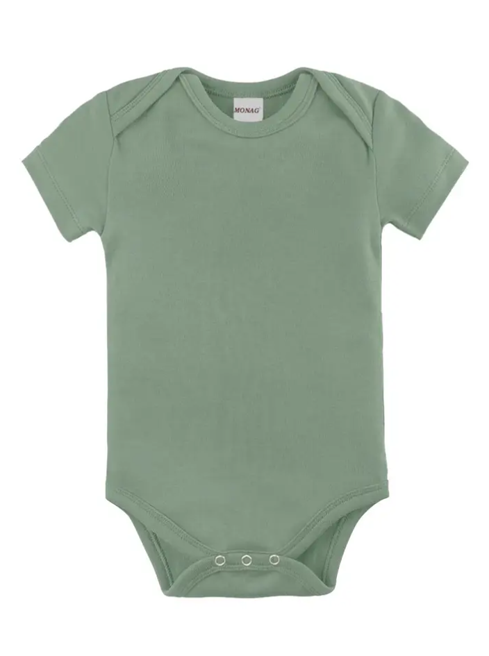 Embroidered Organic Short Sleeve Infant Bodysuit